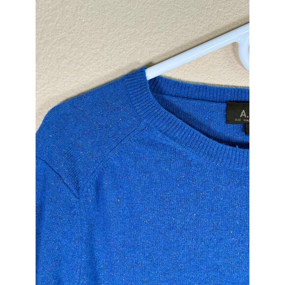 A.P.C. Women's Crewneck Pullover Sweater Blue Speckled - Picture 6 of 11